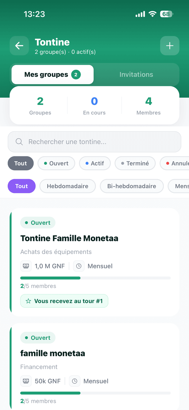 Tontines numériques
