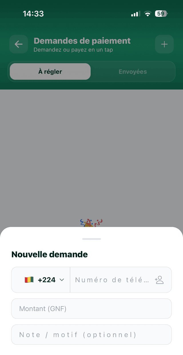 Demandes de paiement