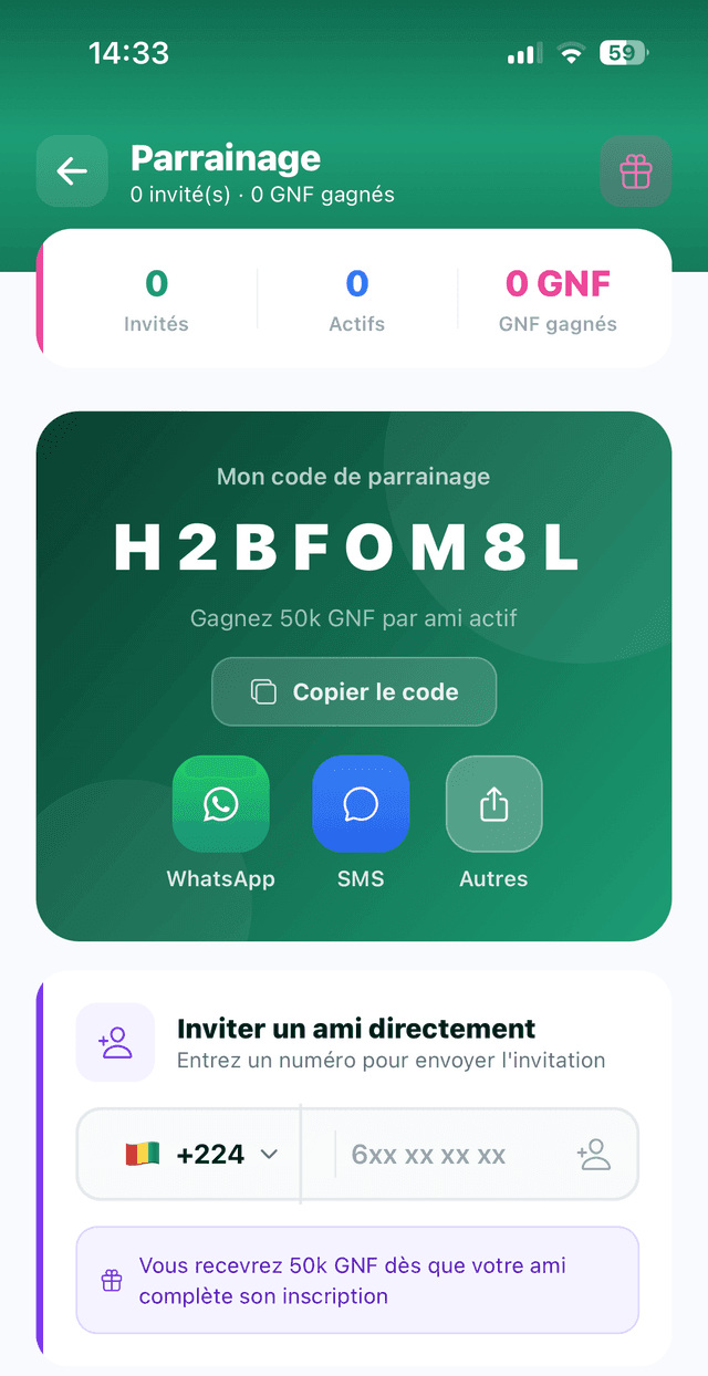 Programme de parrainage