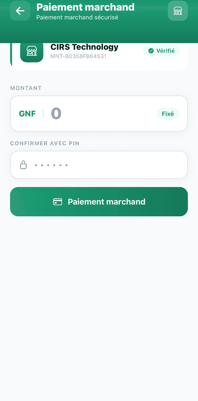Paiements QR Code